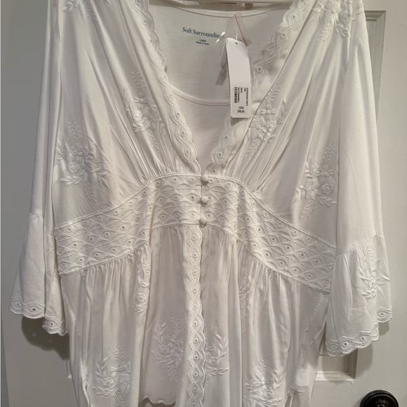 NWT Soft Surroundings ICON Melissani tunic and tank. White. Size large. - Picture 4 of 10